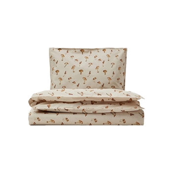 Lil' Atelier - Renley baby sengetøj m. svampe print - Peyote mushroom